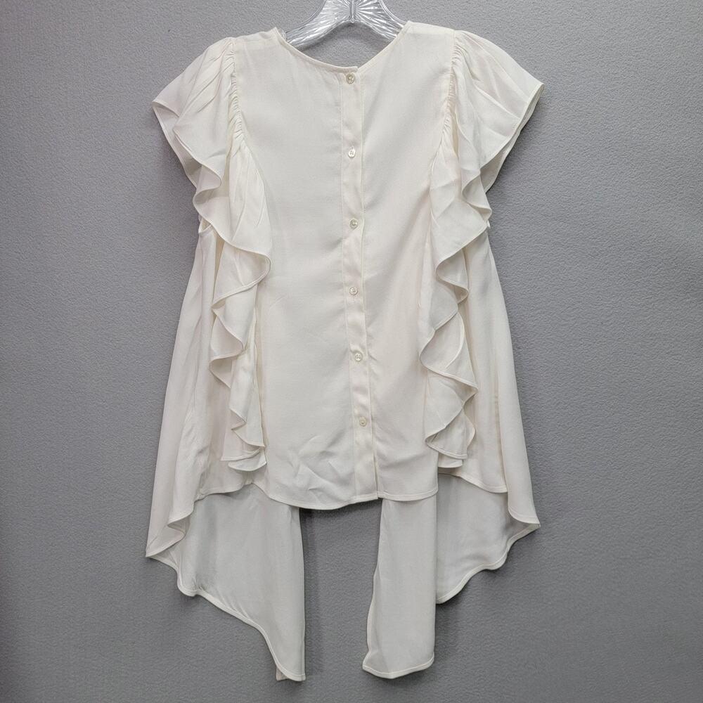 Frame Knotted Flutter Sleeve Back Button, Size S - image 5